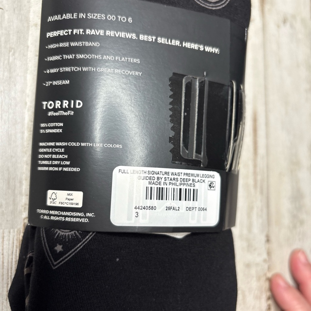 Torrid Full Length Signature Waist Premium Guided By Stars Black Leggings 3X - Picture 11 of 15